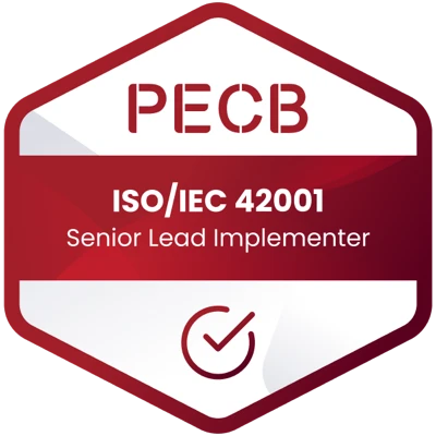 PECB ISO/IEC 42001 Senior Lead Implementer, Credly-Badge